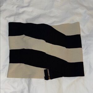 Black and Beige Striped top